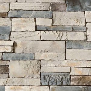 Cultured Stone® - Country Ledgestone, Echo Ridge® avec joints de mortier serrés