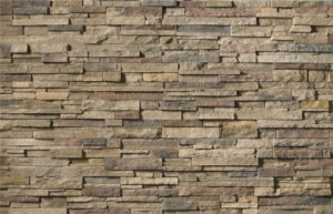 Cultured Stone® – Pro-Fit® Alpine Ledgestone, Chardonnay avec joints de mortier serrés