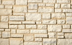 Cultured Stone® - Cobblefield®, Texas Cream avec demi pouce joints de mortier