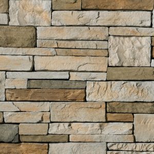 Cultured Stone® – Country Ledgestone, Aspen avec joints de mortier serrés