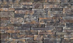 Cultured Stone® - Country Ledgestone, Wolf Creek®avec joints de mortier serrés