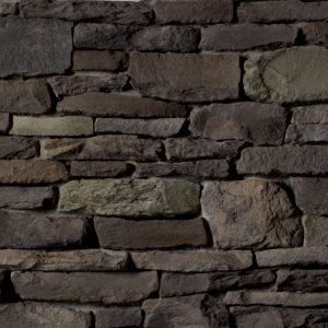 Cultured Stone® – Del Mare Ledgestone®, Black Isle™ avec joints de mortier serrés