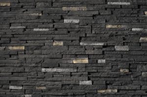 Cultured Stone® – Pro-Fit® Alpine Ledgestone, Black Rundle avec joints de mortier serrés