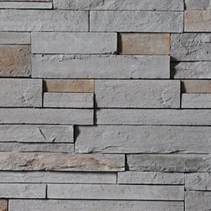 Cultured Stone® - Pro-Fit® Ledgestone, Gray avec joints de mortier serrés