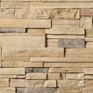 Cultured Stone® - Pro-Fit® Ledgestone, Mojave avec joints de mortier serrés