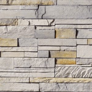 Cultured Stone® - Pro-Fit® Ledgestone, Platinum avec joints de mortier serrés