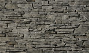Cultured Stone® – Southern Ledgestone, Gray avec joints de mortier serrés