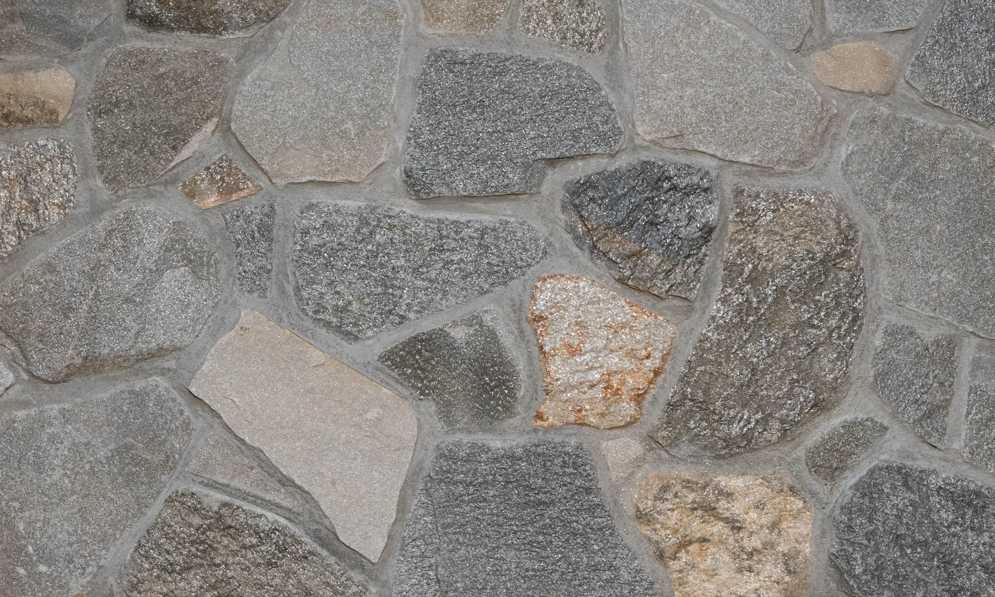 Pangaea® Natural Stone – Fieldstone, Sierra Ridge avec demi pouce joints de mortier Pangaea® Natural Stone – Fieldstone, Sierra Ridge avec demi pouce joints de mortier