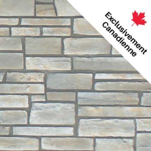 Cultured Stone® - Country Ledgestone, Northshore Silver avec demi pouce joints de mortier