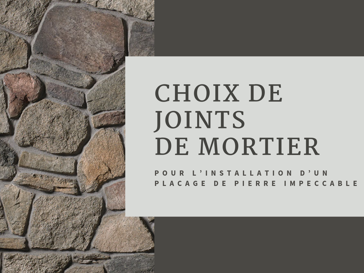 Choix de joints de mortier pour l’installation