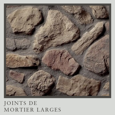 Joints de mortier larges