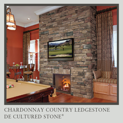 Tight-Fitted Mortar Joints Cultured Stone Country Ledgestone Chardonnay