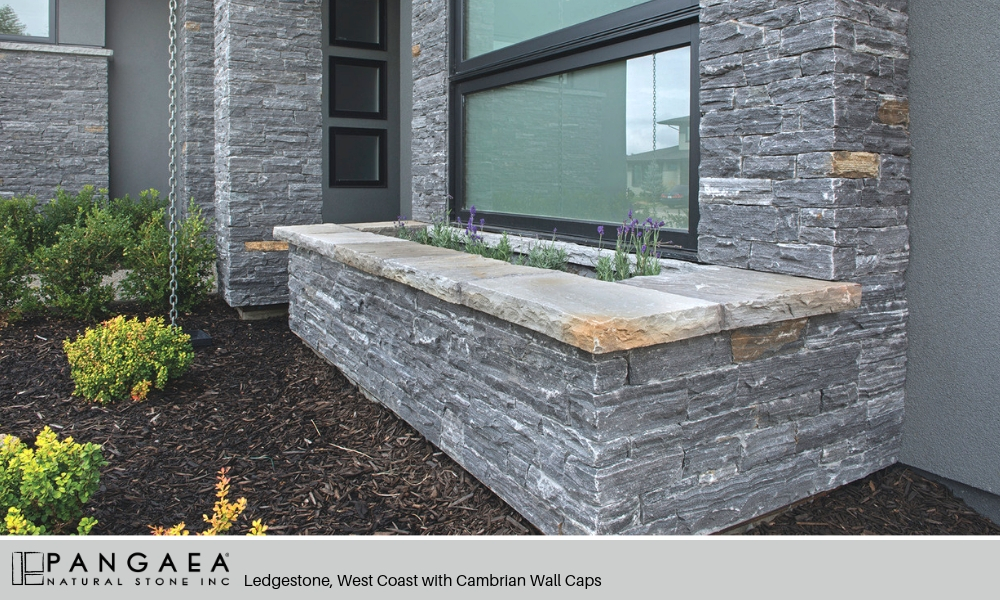 Outdoor Living Landscape Design Pangaea Natural Stone Ledgestone West Coast Cambrian Wall Caps