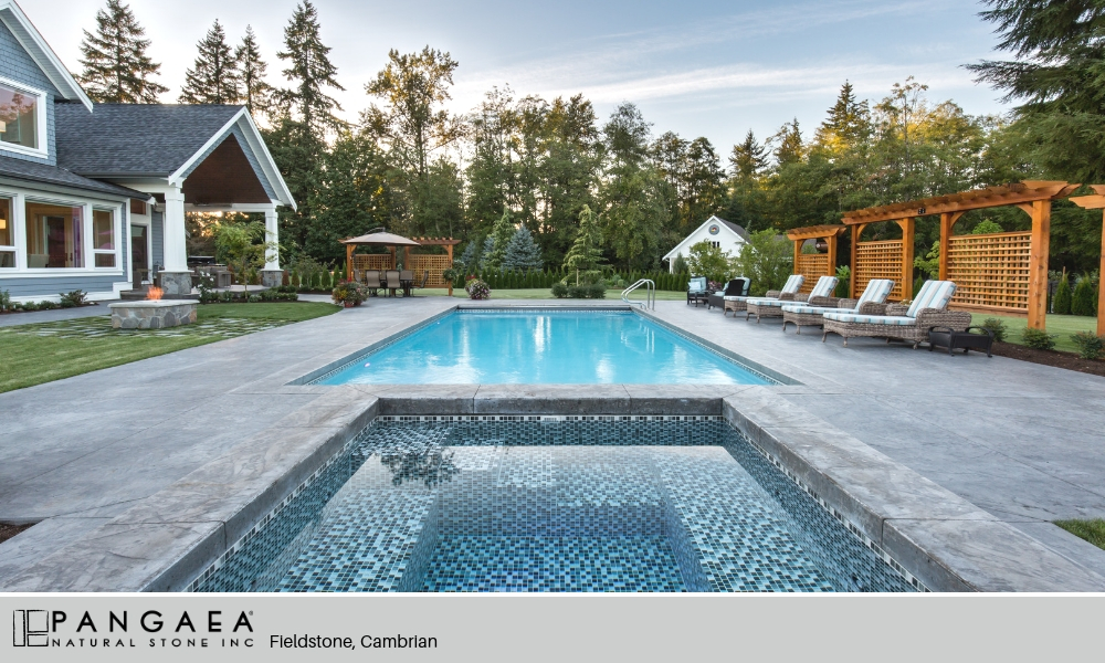 Outdoor Living Pool Pangaea Natural Stone Fieldstone Cambrian