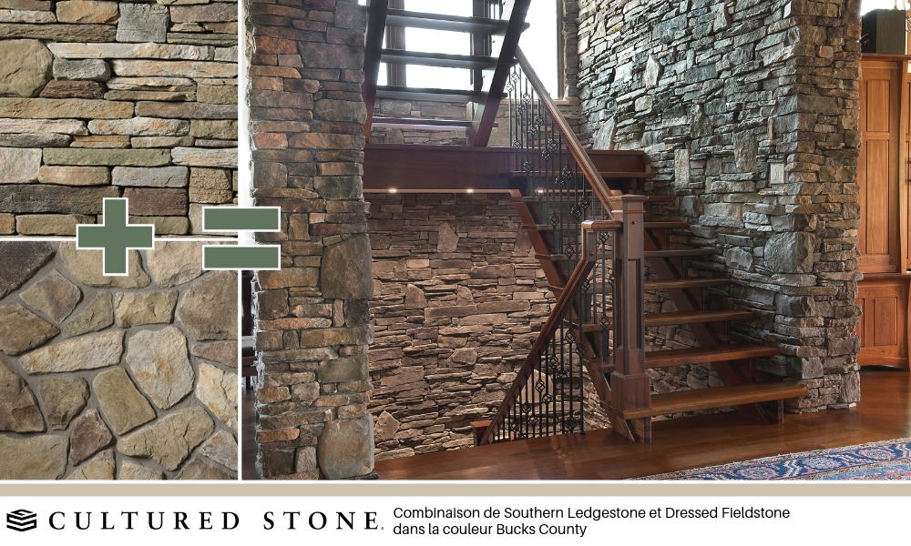 Combiner des textures de pierres - Cultured Stone Southern Ledgestone Dressed Fieldstone