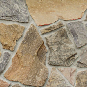 Pangaea® Natural Stone – Fieldstone, Copper Canyon avec demi pouce joints de mortier