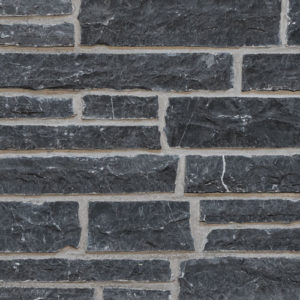 Pangaea® Natural Stone – Ledgestone, Black Rundle avec demi pouce joints de mortier
