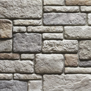 Cultured Stone® - Sculpted Ashlar, Echo Ridge® avec demi pouce joints de mortier