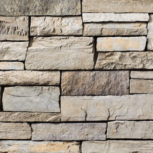 Cultured Stone® – Country Ledgestone, Ashfall avec joints de mortier serrés