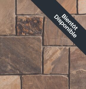 ThinCut™ Natural Stone - Random Height, Chestnut Hill Castlerock avec 1/4” joints de mortier
