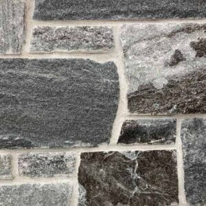 Colonial Brick & Stone - Sawn Height, Cheltenham Blend avec demi pouce joints de mortier