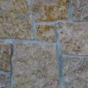 Colonial Brick & Stone - Squares and Recs, Harvest Gold avec demi pouce joints de mortier