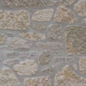 Colonial Brick & Stone - Tumbled Olde Mill Blend, Harvest Gold avec demi pouce joints de mortier