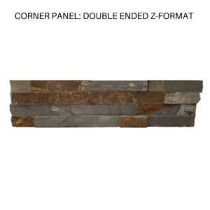 TerraCraft® Natural Stone – Classic Collection, Natural panneau de coin - format Z à double extrémité