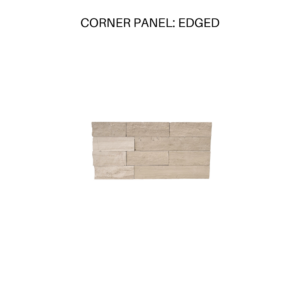 TerraCraft® Natural Stone Veneer – Designer Collection, Almond Trail Split panneau de coin - bordé