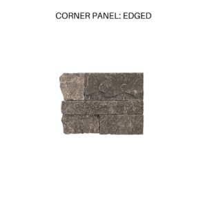 TerraCraft® Natural Stone – Signature Collection, Dark Mountain panneau de coin - bordé
