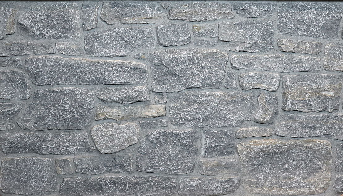 Colonial Brick & Stone - Tumbled Ledgerock, Weatheredge avec demi pouce joints de mortier