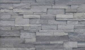 Pangaea® Natural Stone - Terrain Formfit Ledgestone, Grigio avec joints de mortier serrés