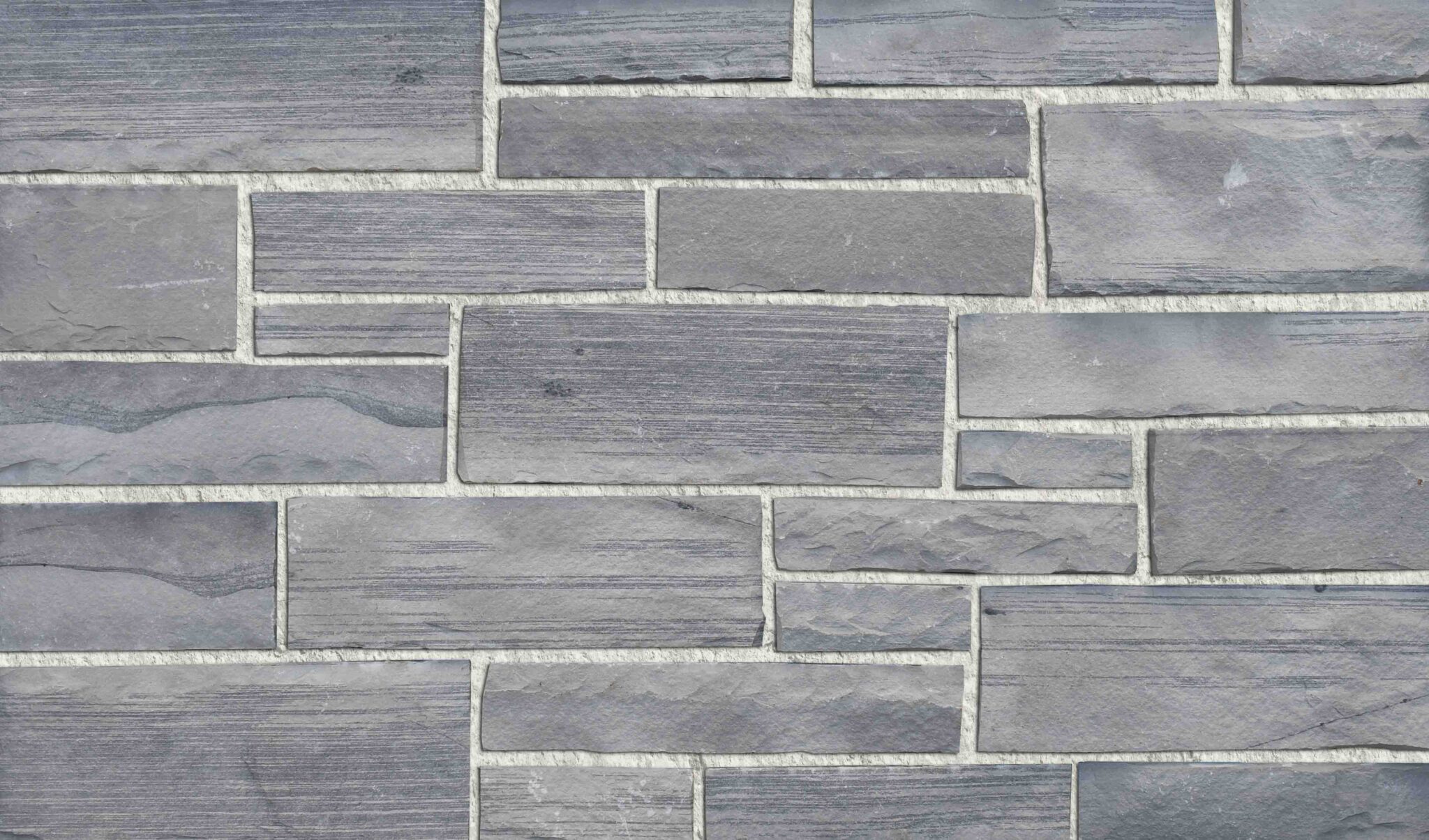 Pangaea® Natural Stone - Atlas Strip, Grigio avec demi pouce joints de mortier