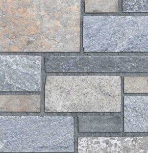 Pangaea® Natural Stone – 3 Course Ashlar, Providence avec demi pouce joints de mortier