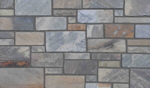 Pangaea® Natural Stone – 3 Course Ashlar, Saddleback avec demi pouce joints de mortier