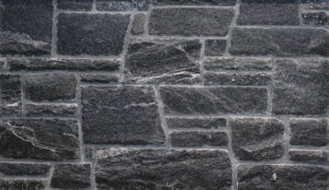 Colonial Brick & Stone - Sawn Height, Midnight Black avec demi pouce joints de mortier