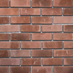 Flex Bricks - BGB, Maroon avec un joint de mortier blanc d’un demi-pouce