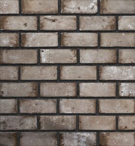Flex Bricks - BGB, Mocha avec un joint de mortier noir d’un demi-pouce