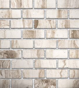Flex Bricks - BGB, Reverse Mocha avec un joint de mortier blanc d’un demi-pouce