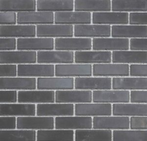 Flex Bricks - CWC, Graphite avec un joint de mortier blanc d’un demi-pouce