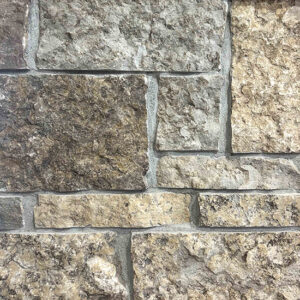 Colonial Brick & Stone - Sawn Height, Harvest Gold avec demi pouce joints de mortier