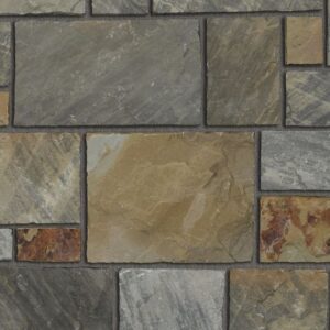 Pangaea® Natural Stone – Castlestone, Copper Canyon avec demi pouce joints de mortier