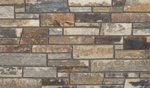 Pangaea® Natural Stone – Quarry Ledgestone®, Thunder Ridge avec demi pouce joints de mortier