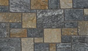 Pangaea® Natural Stone – Roman Castlestone, Lancaster avec joints de mortier serrés