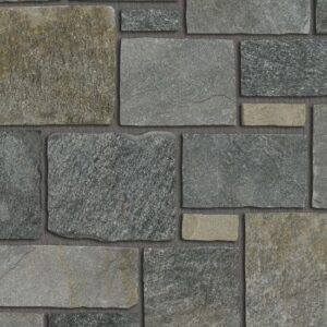 Pangaea® Natural Stone – Roman Castlestone, Sierra Ridge avec demi pouce joints de mortier