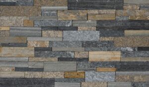 Pangaea® Natural Stone - Terrain Ledgestone Formfit, Providence avec joints de mortier serrés