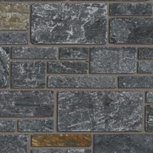 Pangaea® Natural Stone – 3 Course Ashlar, Diamond River avec demi pouce joints de mortier