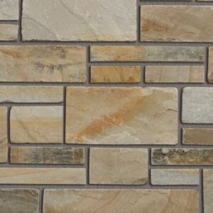 Pangaea® Natural Stone – 3 Course Ashlar, Siena avec demi pouce joints de mortier
