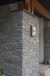 Pangaea® Natural Stone – Ledgestone, West Coast & StoneTransitions® Large Light Fixture, Coal