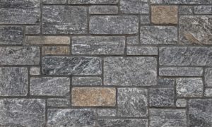 Pangaea® Natural Stone – 3 Course Ashlar, Diamond River with half inch mortar joints